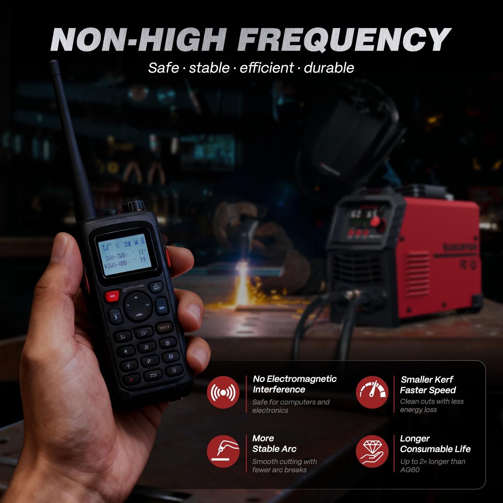 ARCCAPTAIN digital air pressure monitor displaying real-time readings