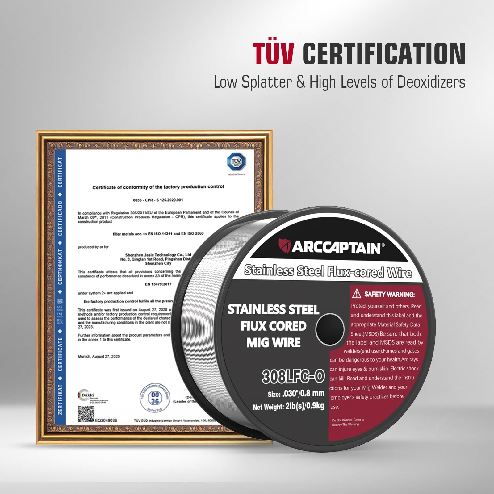 ARCCAPTAIN flux core wire eliminates shielding gas for convenient gasless welding