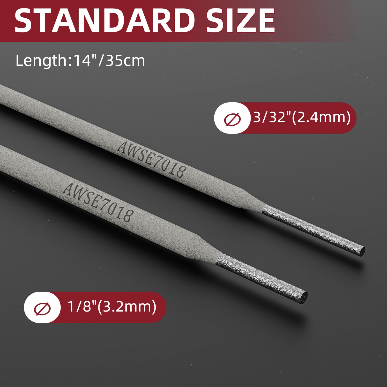 ARCCAPTAIN E7018 iron powder electrode designed for low hydrogen content and high weld quality.