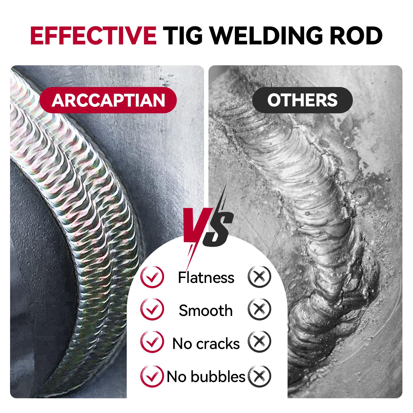 ARCCAPTAIN ER308L TIG welding rod diameter 1-16 inch view