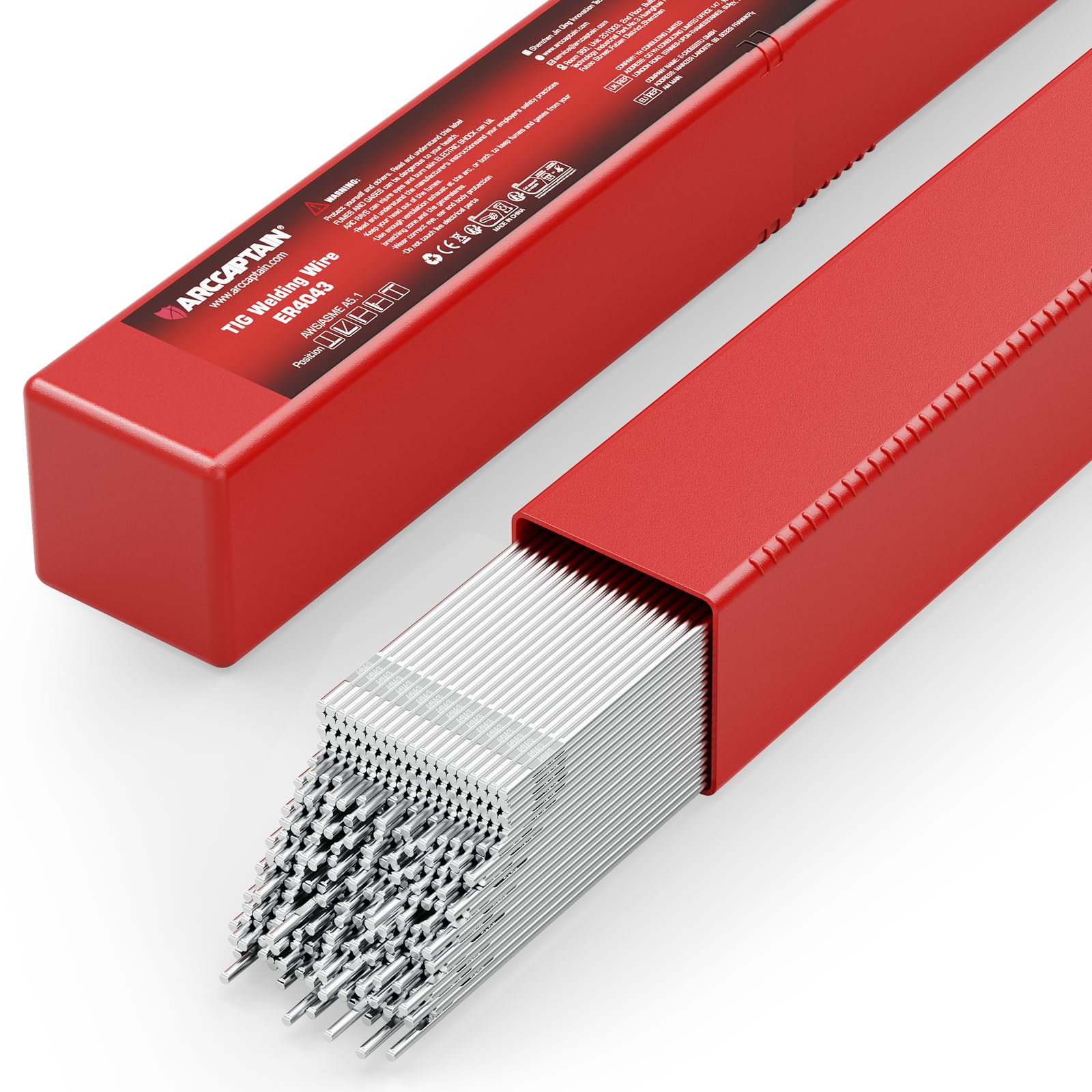 ARCCAPTAIN ER4043 5 lb welding rod pack for aluminum TIG welding