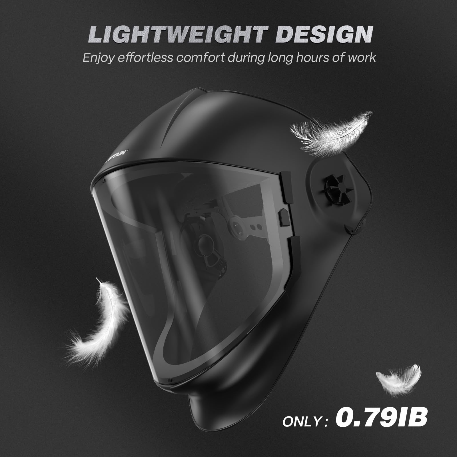 ARCCAPTAIN ratcheting headgear dial close-up for secure, comfortable fit
