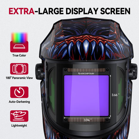ARCCAPTAIN 180-degree view helmet offers full situational awareness during welding
