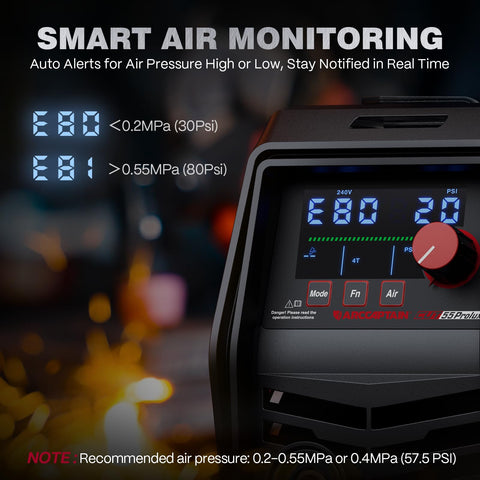 ARCCAPTAIN iControl CUT55 Prolux smart air pressure detection readout in real time.