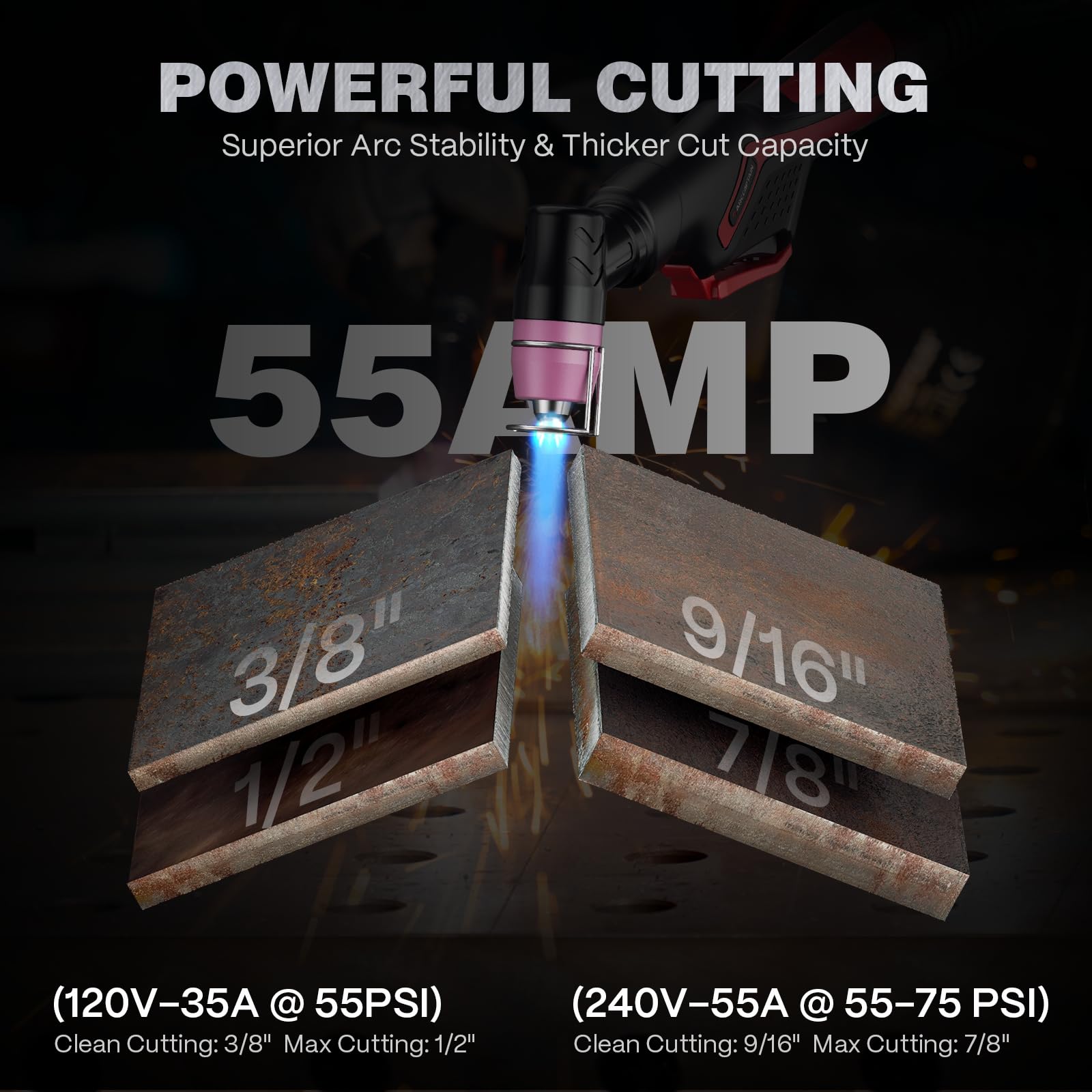 ARCCAPTAIN iControl CUT55 Prolux app control screen highlights remote adjustments.
