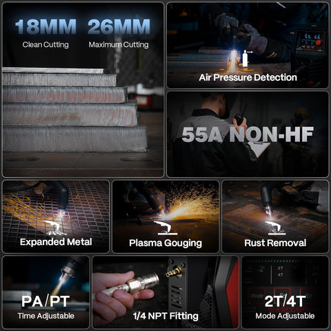 ARCCAPTAIN iControl CUT55 MP app control enables remote cutting management.