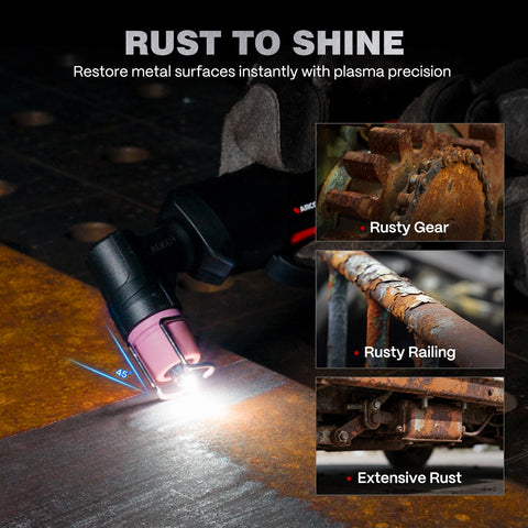 Rust-removal mode engaged on ARCCAPTAIN iControl CUT60 Pro