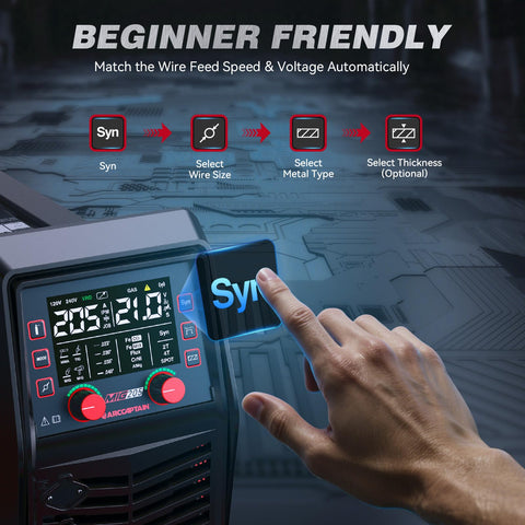 ARCCAPTAIN iControl MIG205 Pro lift TIG torch-compatible interface.