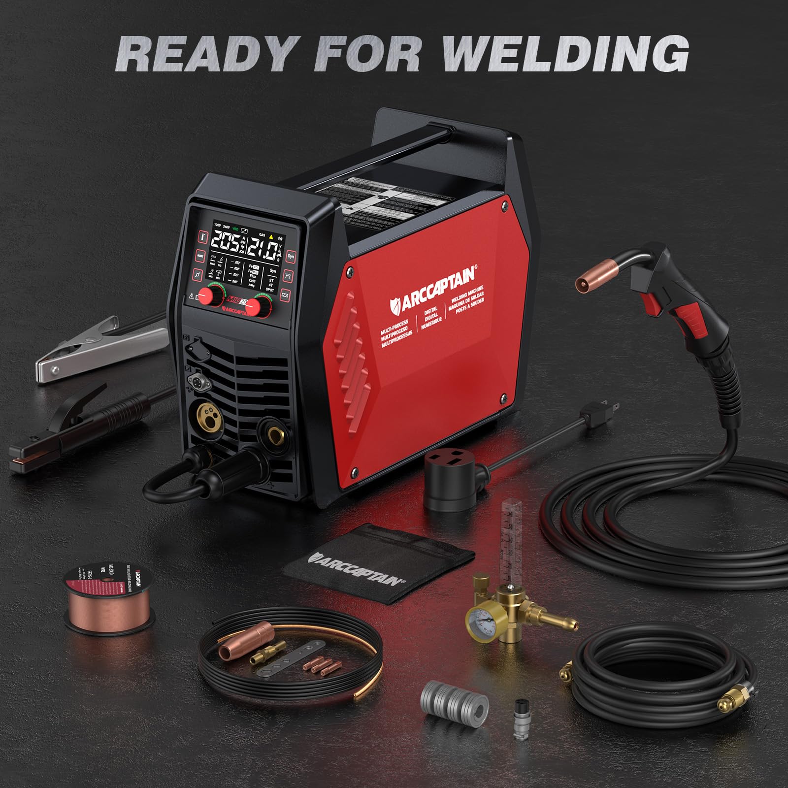 ARCCAPTAIN iControl MIG205 Pro spot welding operation example.