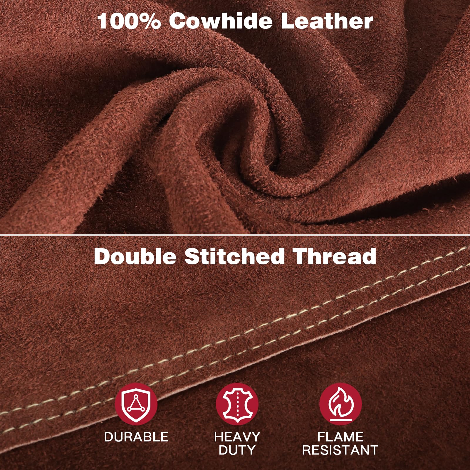 ARCCAPTAIN cowhide welding jacket emphasizes durability and fire resistance for heavy-duty work.