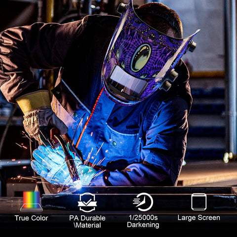 ARCCAPTAIN lightweight welding helmet at 2 pounds reduces neck strain