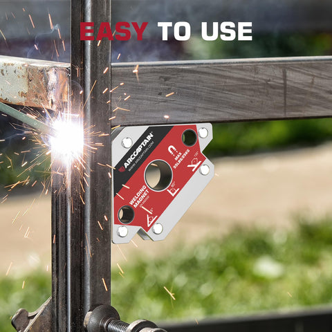 ARCCAPTAIN magnetic welding holder improves workflow by minimizing repositioning.
