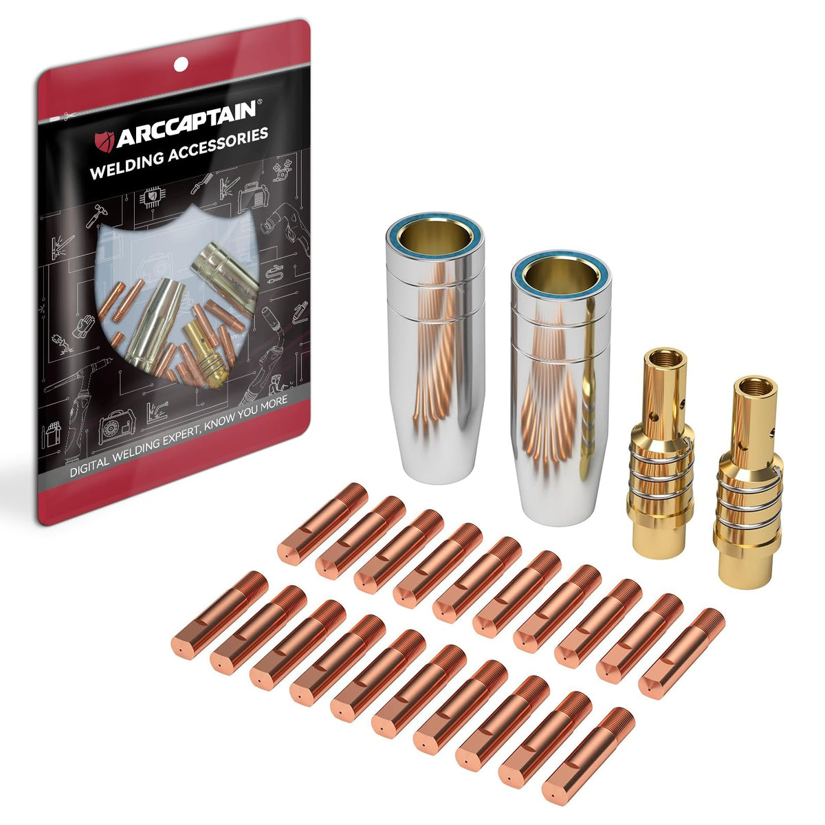 ARCCAPTAIN MB15 035 contact tip for durable, precise arc transfer during MIG welding.