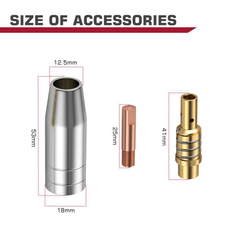 ARCCAPTAIN MB15 kit close-up highlighting nickel-plated nozzle durability.