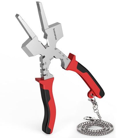 ARCCAPTAIN Measurable 8-inch welding pliers nose spatter removal for cleaner welds.