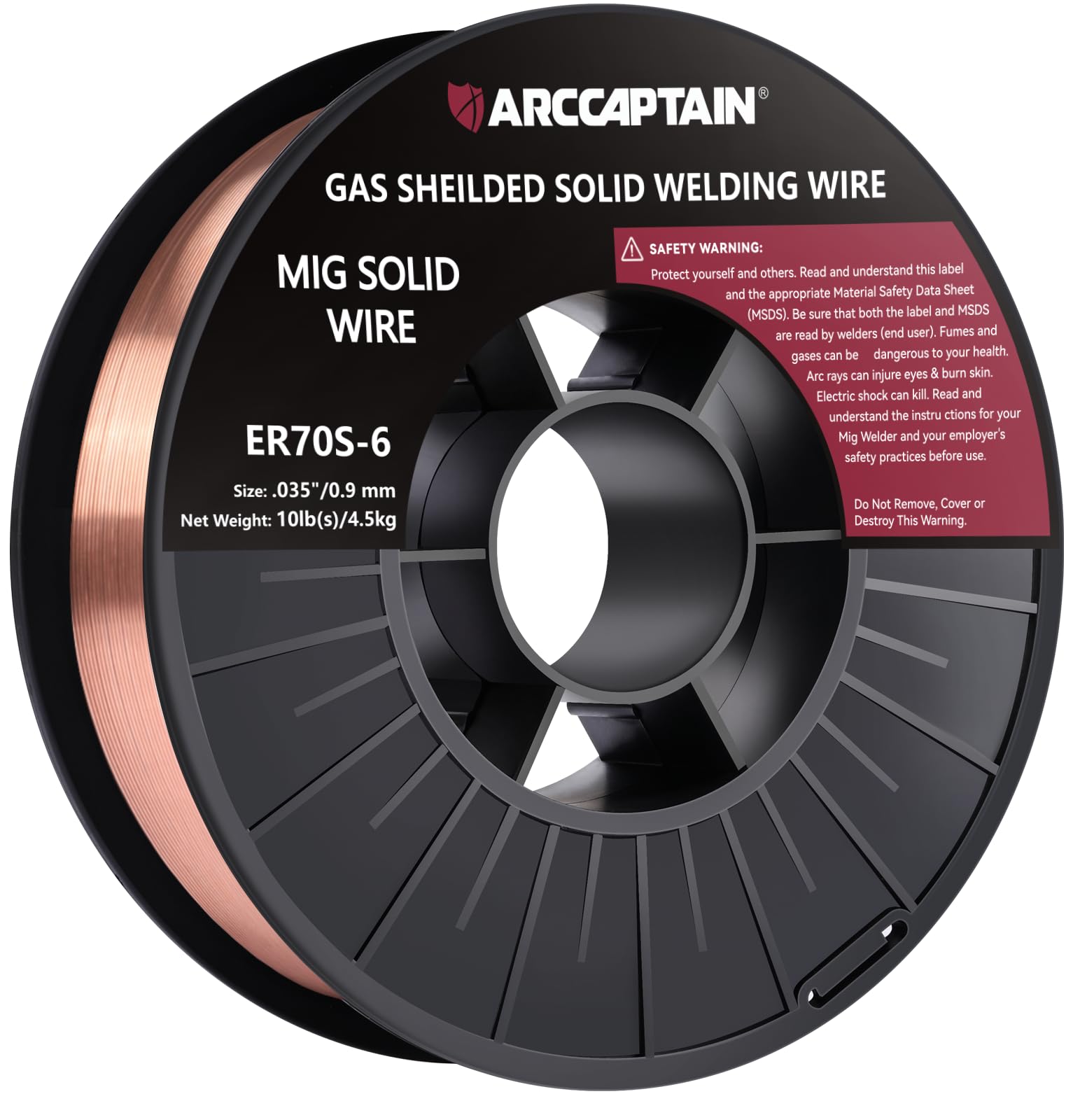 ARCCAPTAIN MIG wire 0.035-inch with smooth feed for consistent welds