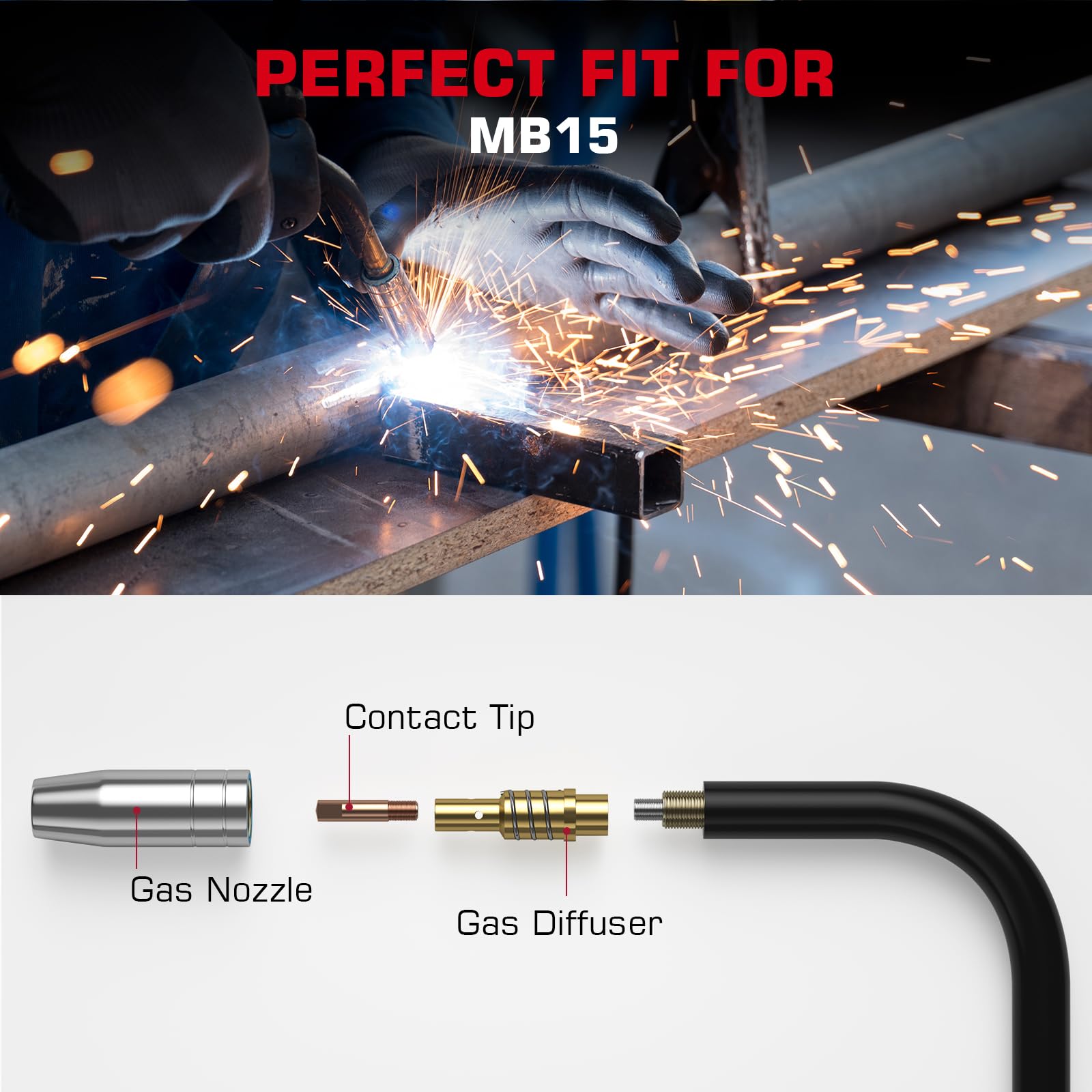 ARCCAPTAIN MIG200/MIG130 compatibility kit enables seamless welding setup.