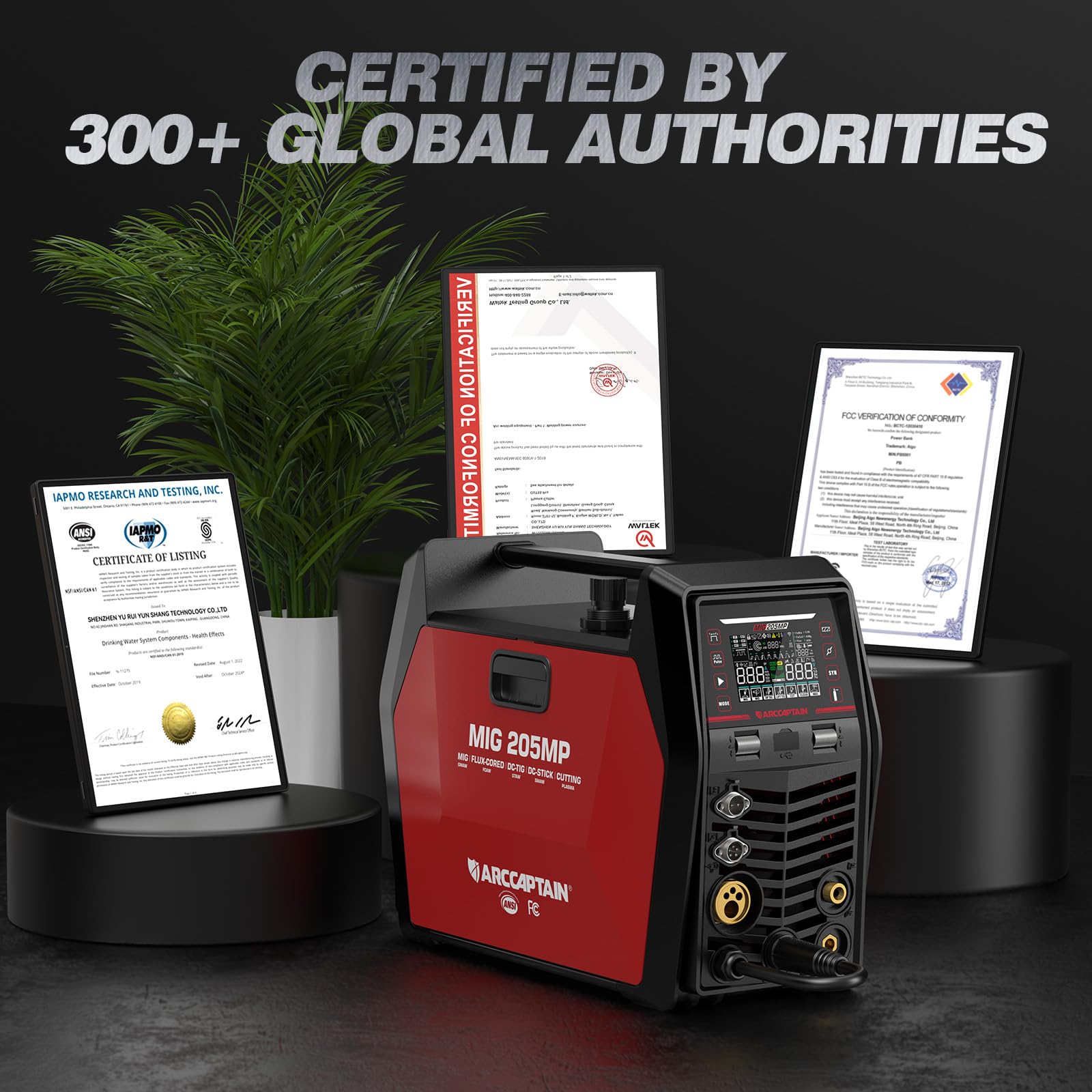 ARCCAPTAIN MIG205MP rugged case and included accessories for portability.