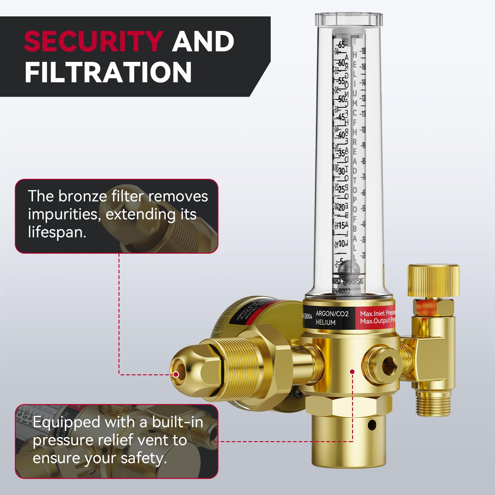 ARCCAPTAIN package includes regulator hose clamps and barb