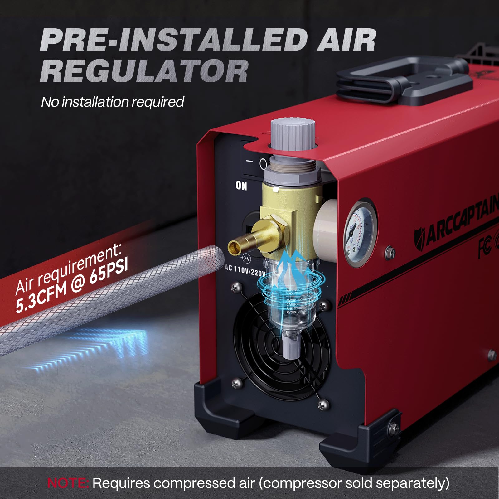 ARCCAPTAIN plasma cutter portable design suited for job sites