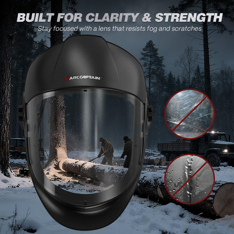 ARCCAPTAIN polycarbonate lens with clear view and UV protection for outdoor work