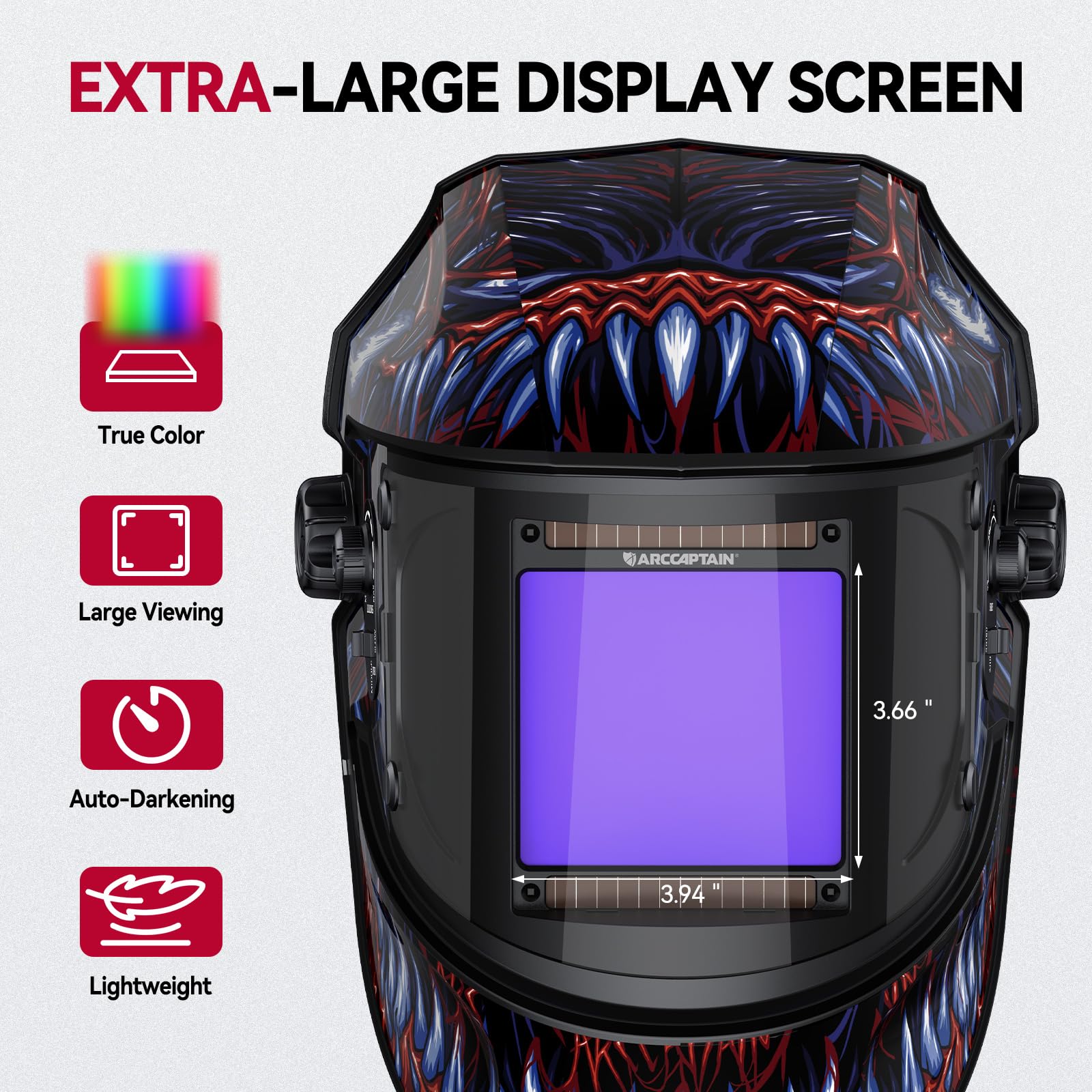 ARCCAPTAIN precision-clarity lenses deliver true color fidelity for accurate welds