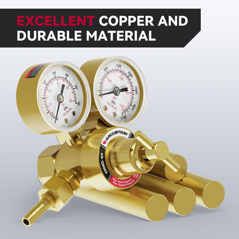 ARCCAPTAIN pressure range 0-4000 PSI input and 0-100 PSI output for multiple tasks.