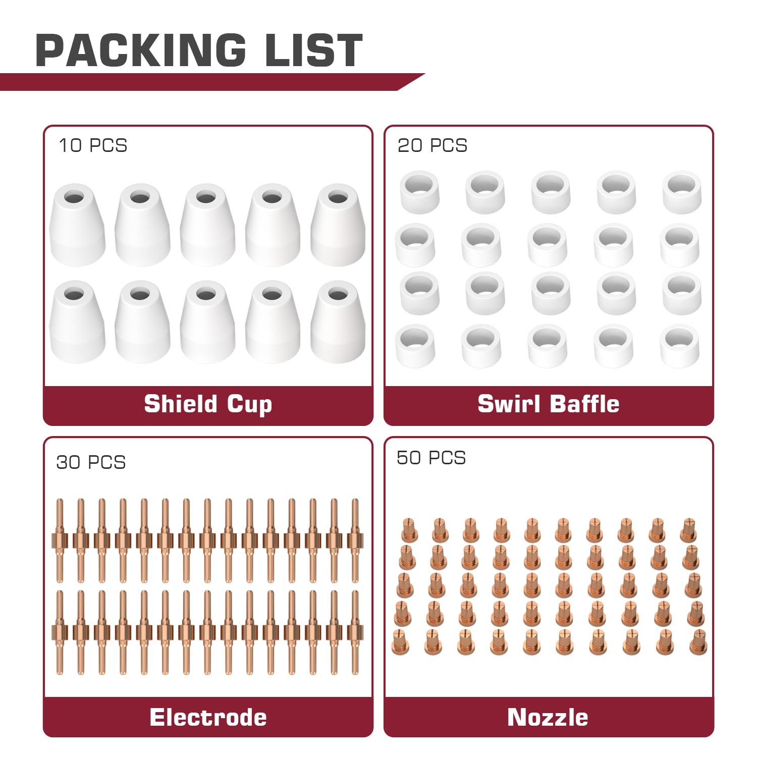 ARCCAPTAIN PT31 nozzles: essential consumables for consistent cut quality.