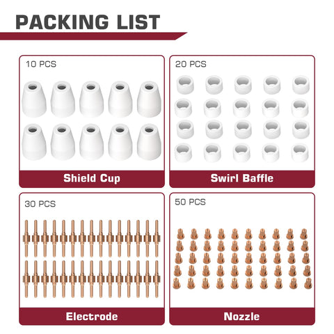 ARCCAPTAIN PT31 nozzles: essential consumables for consistent cut quality.