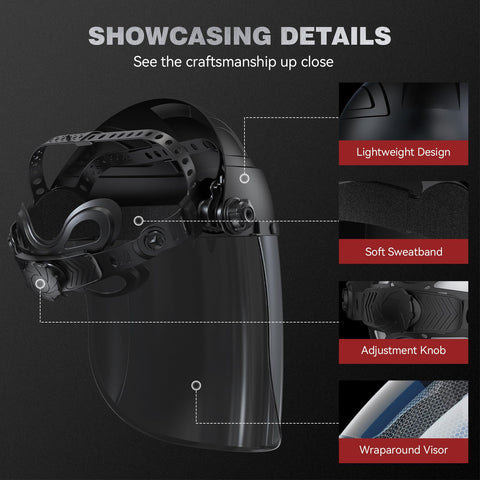 ARCCAPTAIN ratcheting headgear enables quick, precise fit adjustments