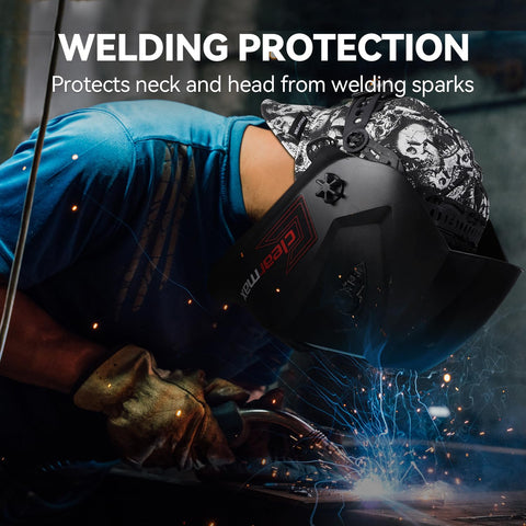ARCCAPTAIN welding cap back view for breathable, all-day protection.