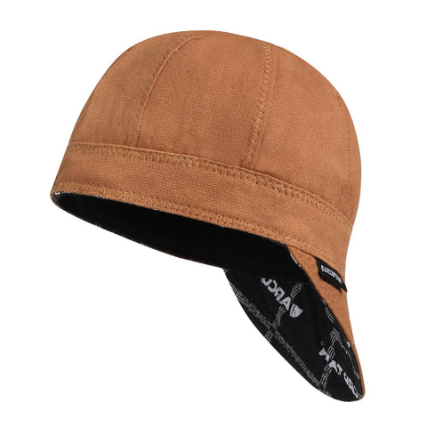 ARCCAPTAIN reversible welding cap front view shows dual-sided protection and comfort