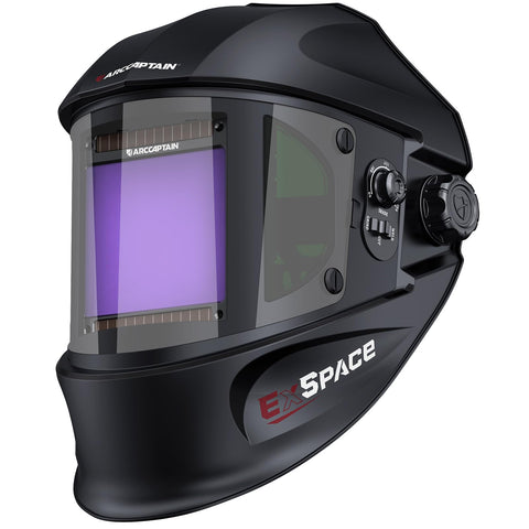 ARCCAPTAIN side-view welding helmet for precise welds and broad visibility