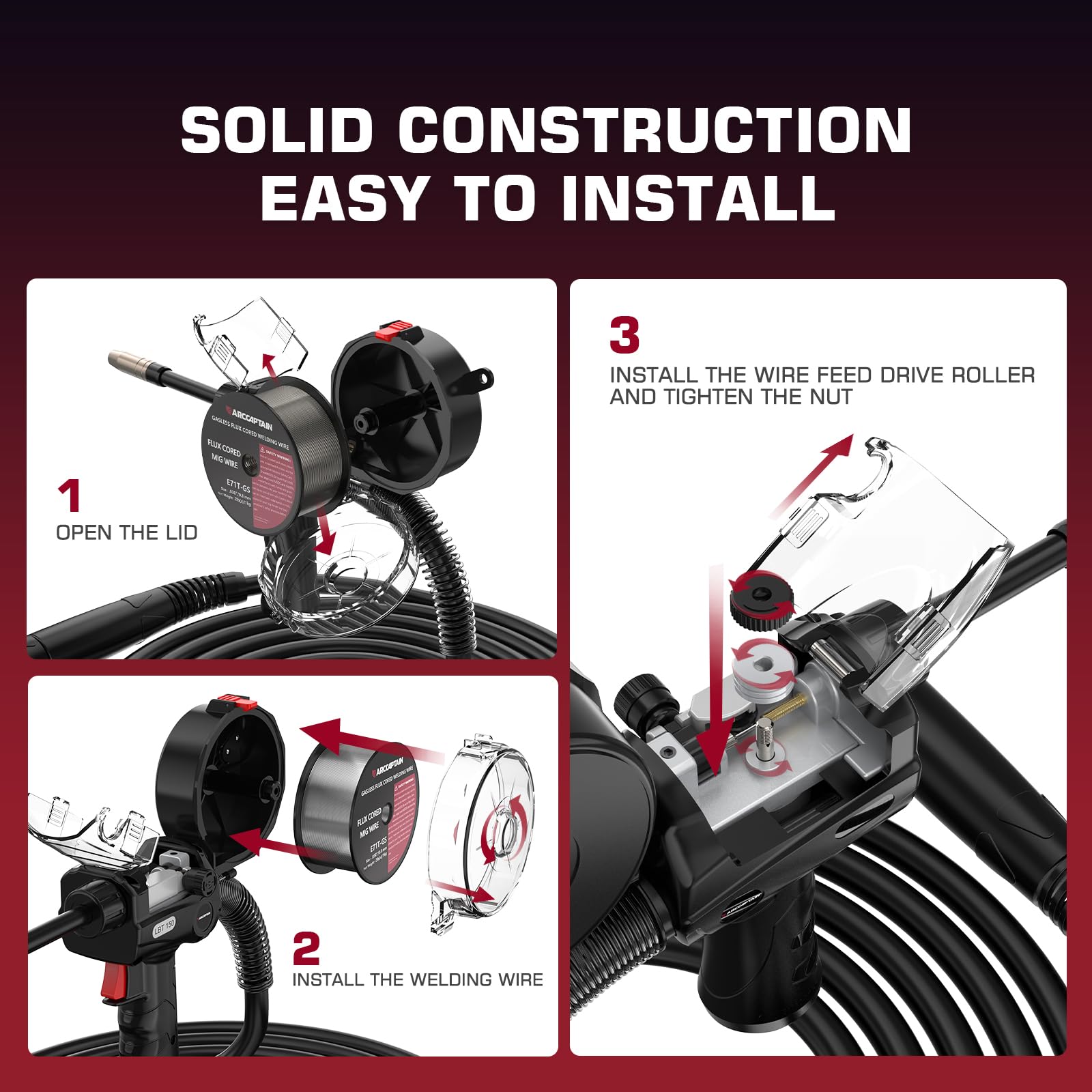ARCCAPTAIN positive trigger delivers precise, responsive control for better welding feel.
