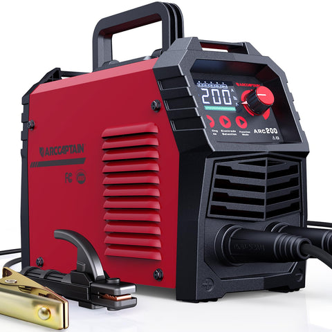 ARCCAPTAIN stick welder with large LED display for quick data readout.