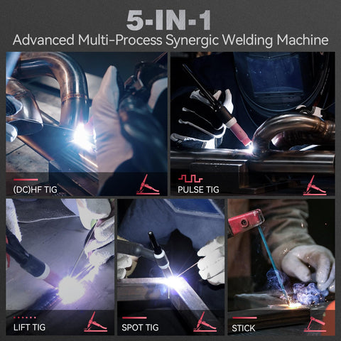 ARCCAPTAIN TIG 205P Pro 5-in-1 modes enable diverse welding tasks