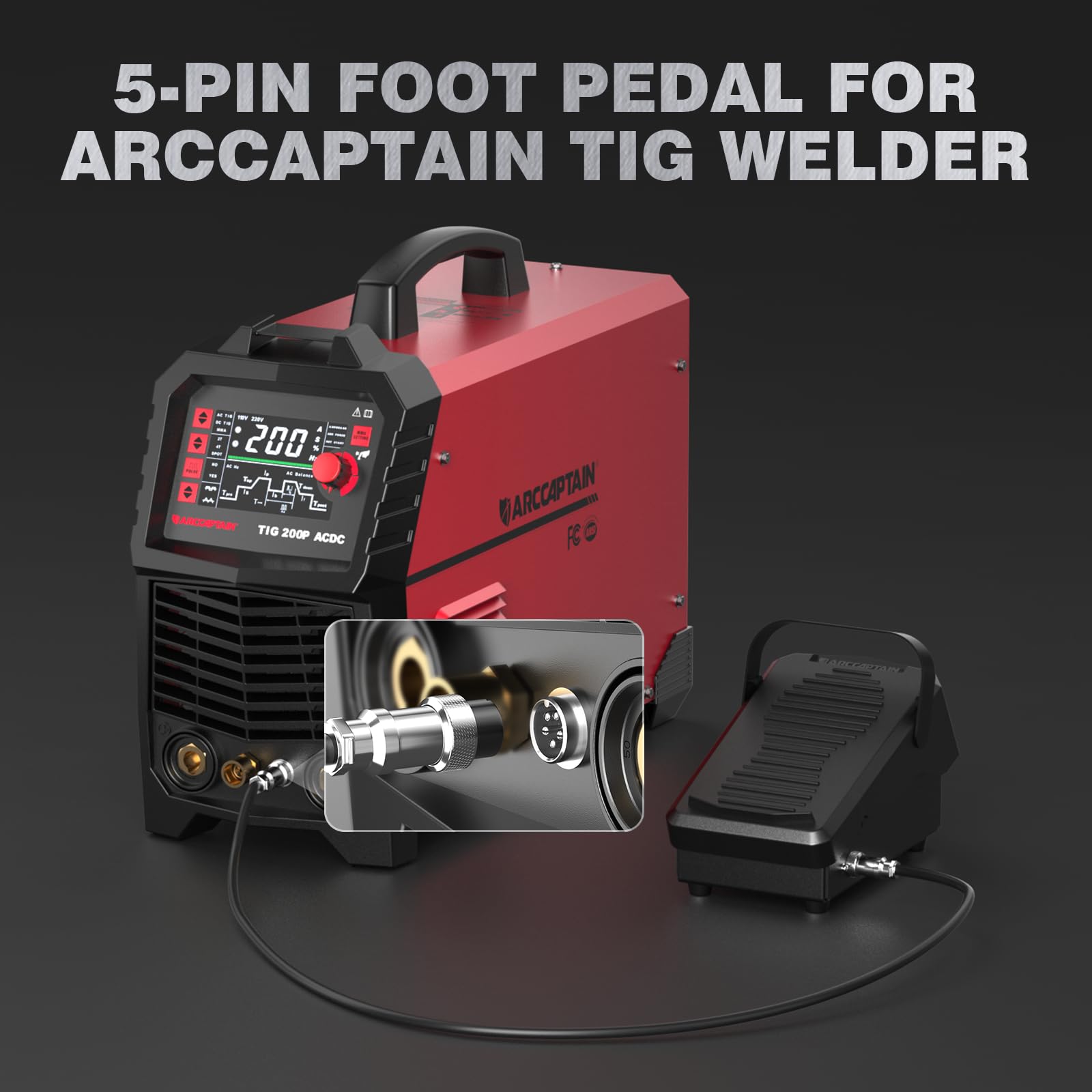 ARCCAPTAIN hands-free control keeps both hands on the workpiece.