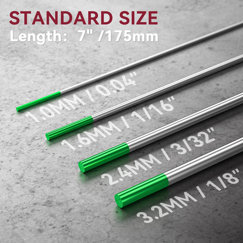 ARCCAPTAIN WP/EWP pure tungsten resists thermal shock for reliable welds.