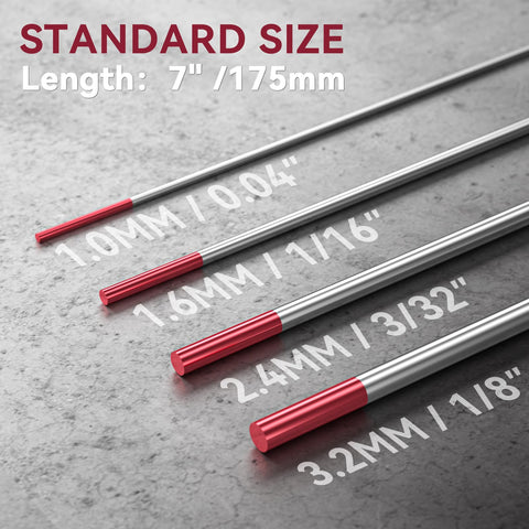 ARCCAPTAIN TIG red tungsten arc stability under thermal shock for durable welding