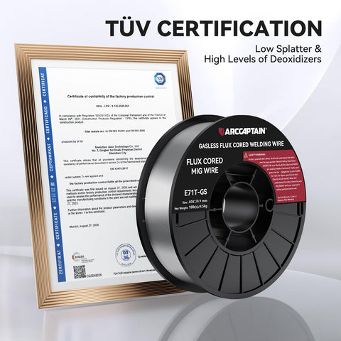 ARCCAPTAIN vacuum-packed welding wire stays dust-free for optimal performance