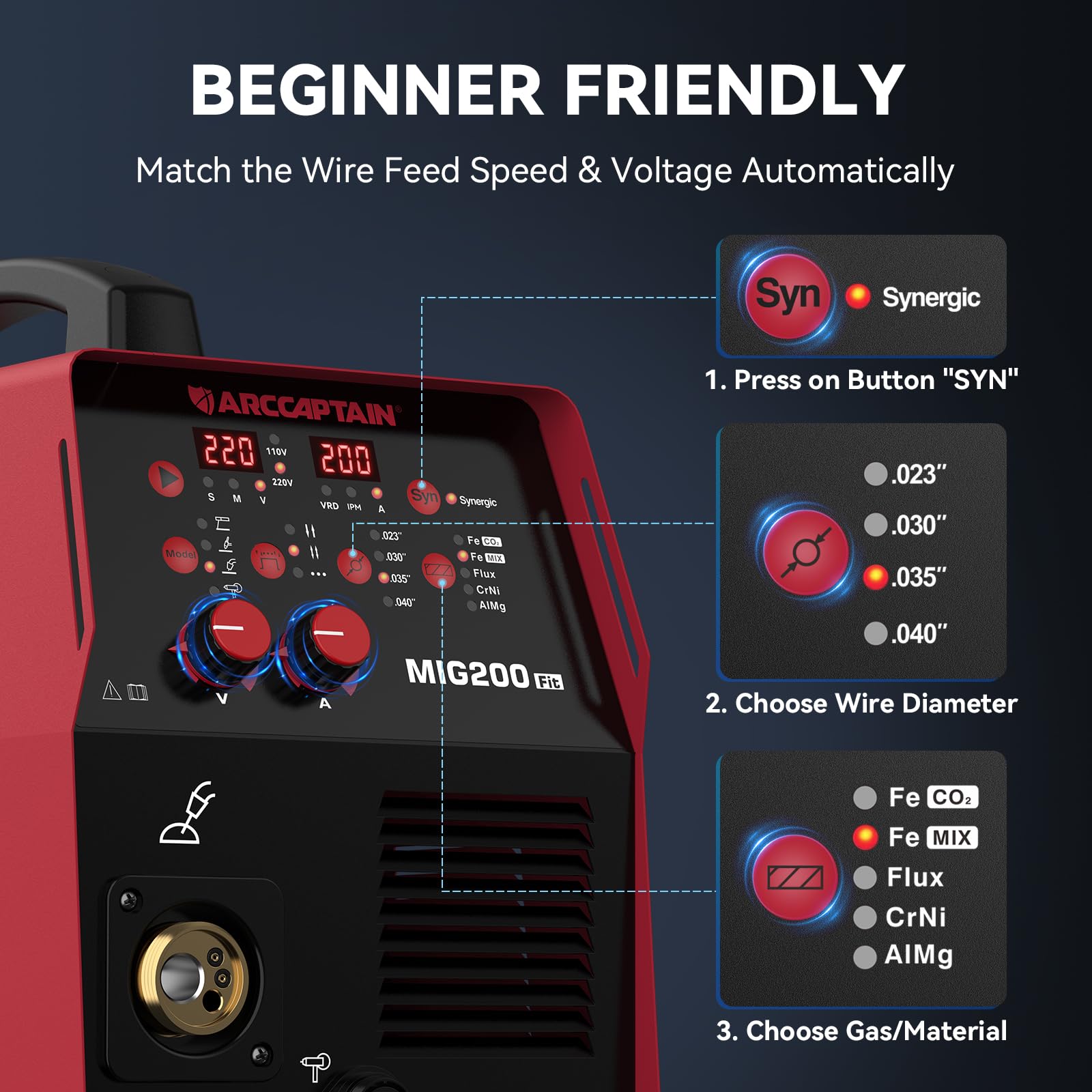 Aluminum welding setup with spool gun minimizes feed distance for quality welds.