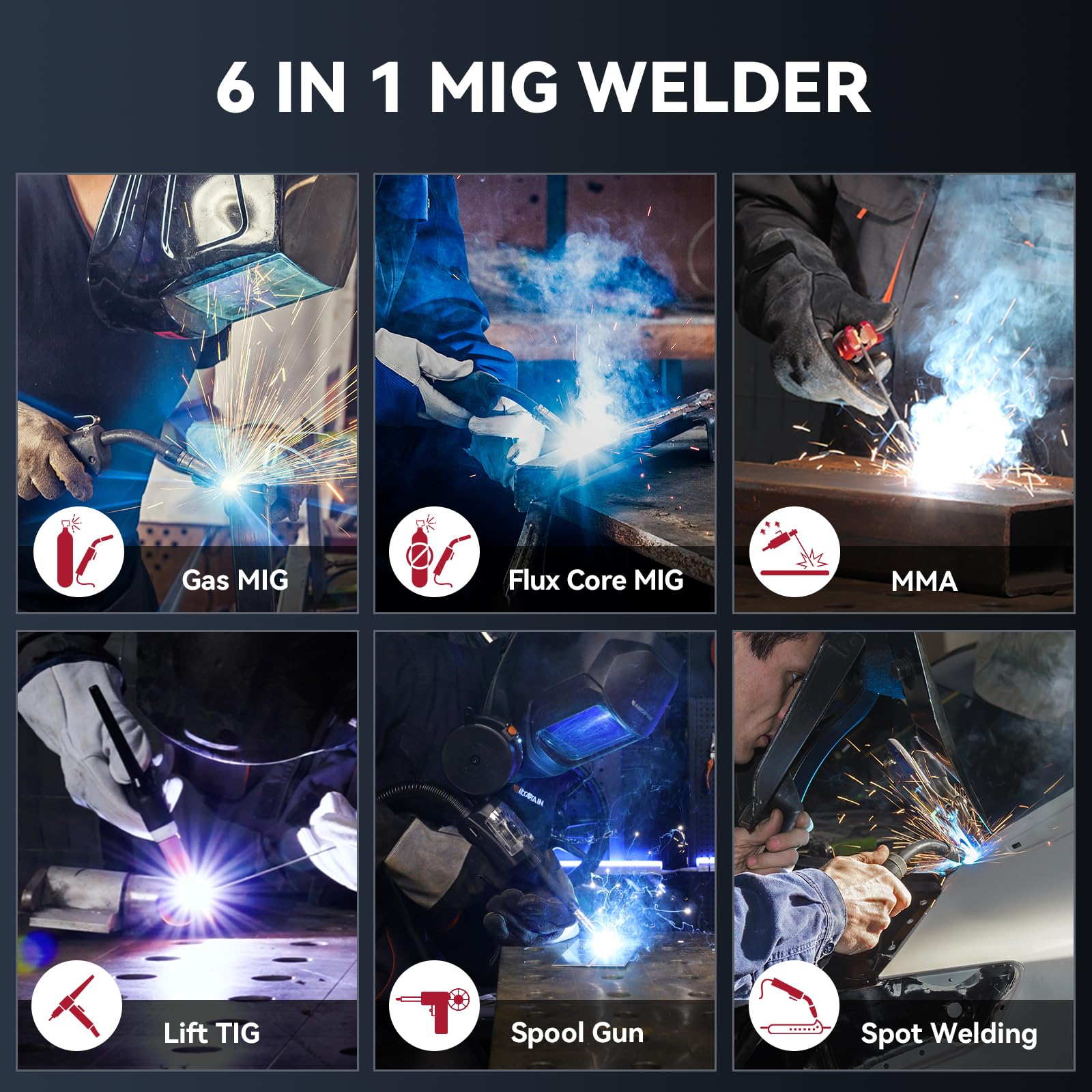 ARCCAPTAIN control panel with digital display enables precise weld settings.