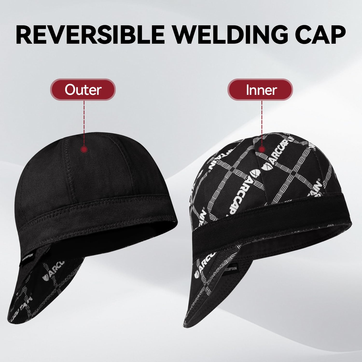ARCCAPTAIN welding cap made from 260g Martin Cloth for durability