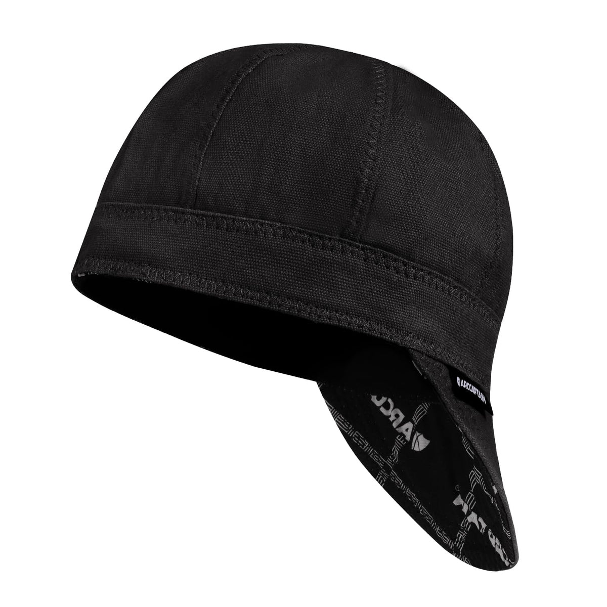 ARCCAPTAIN welding cap front view showing durable 8-panel construction