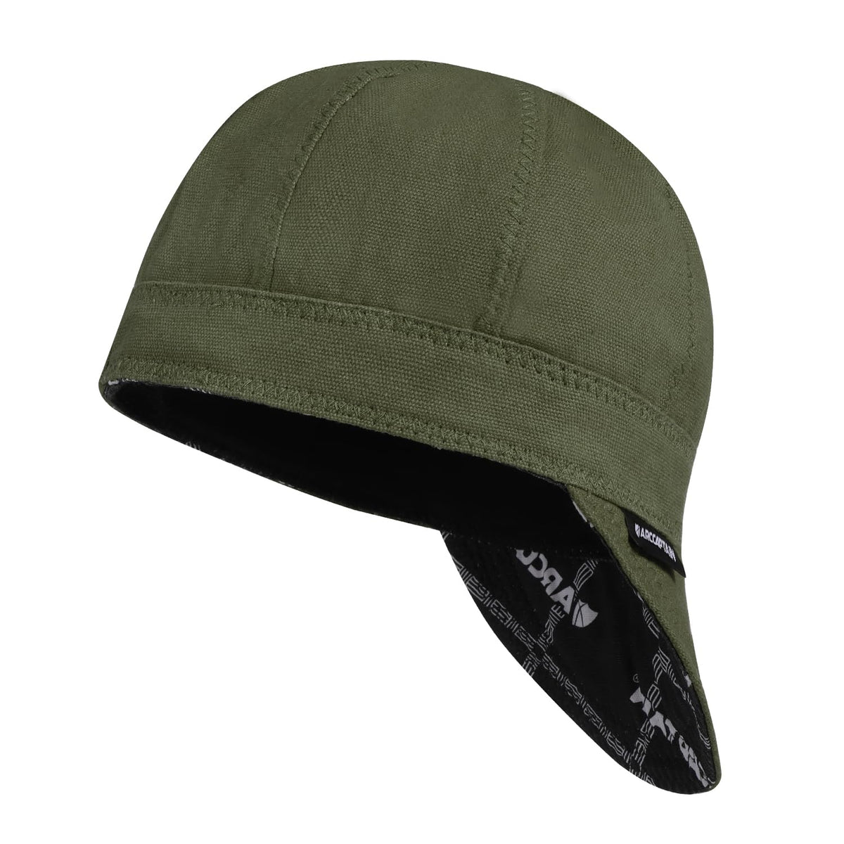 ARCCAPTAIN welding cap front view with reversible design for versatile wear