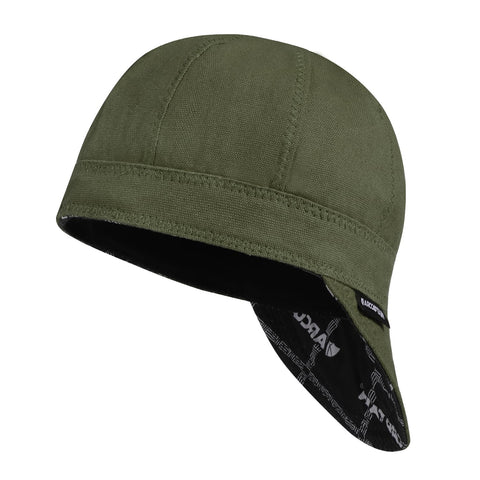 ARCCAPTAIN welding cap front view with reversible design for versatile wear