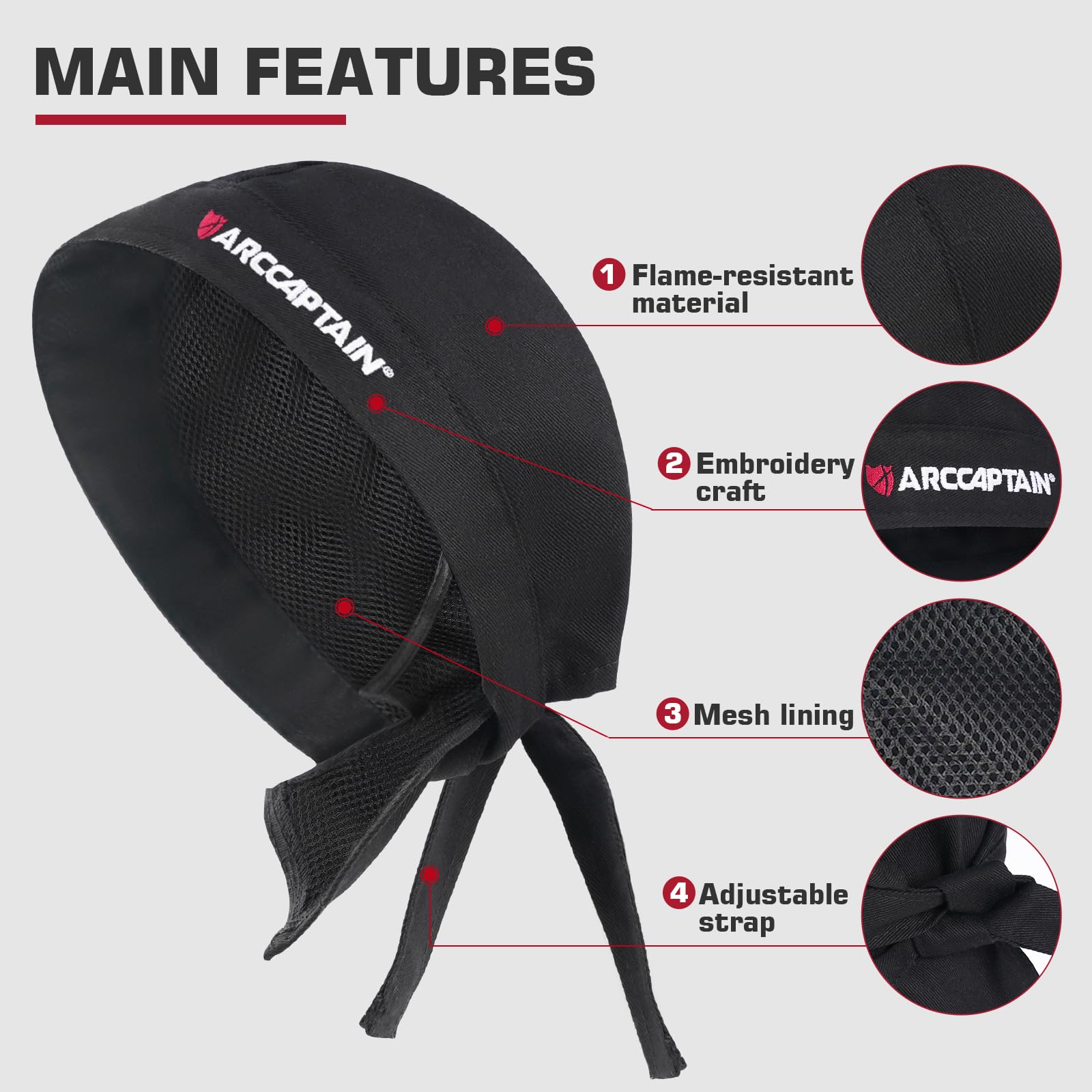 ARCCAPTAIN versatile cap for welding and as a stylish bandana