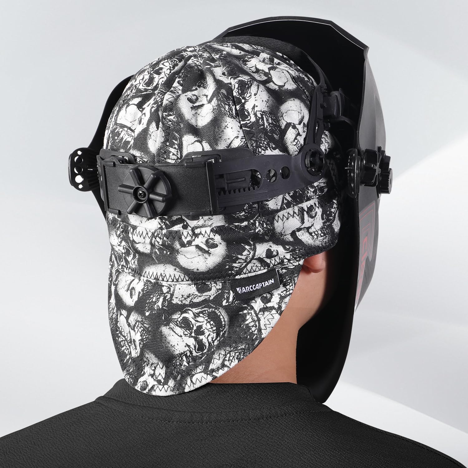 ARCCAPTAIN cap in workshop setting suitable for high heat tasks
