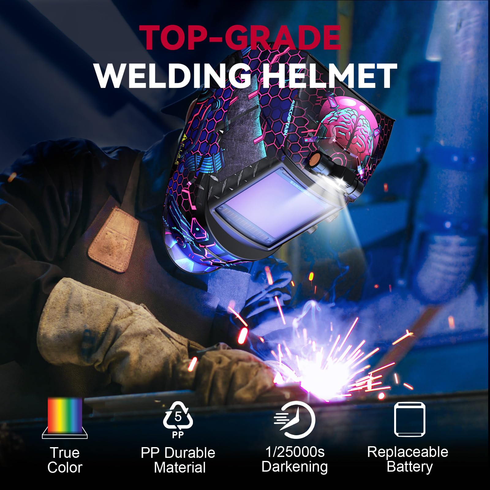 ARCCAPTAIN adjustable headgear for a secure, comfortable fit