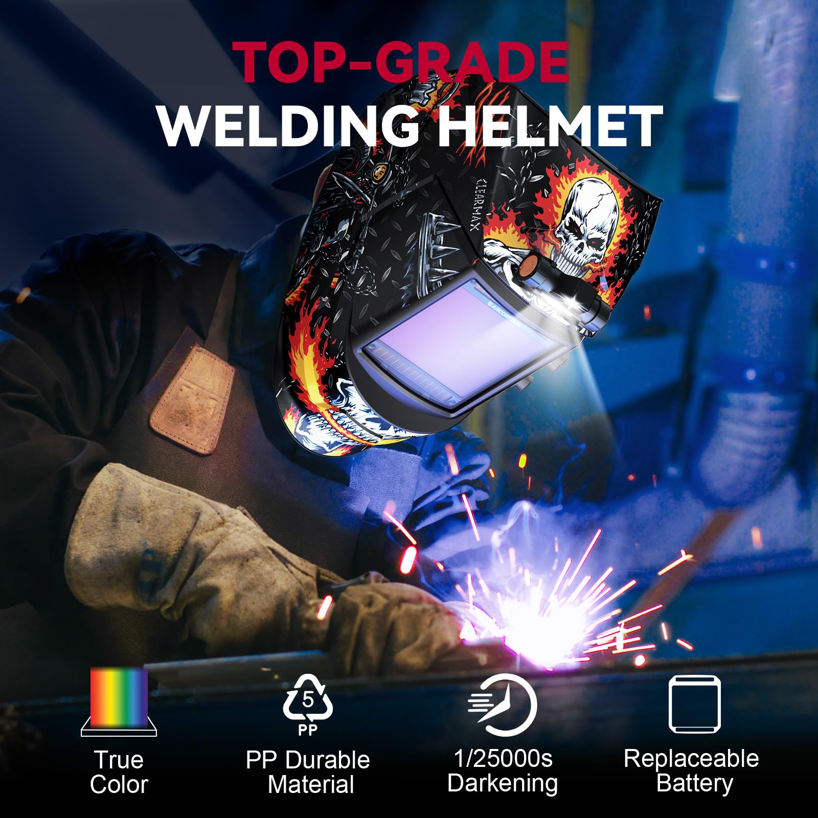 ARCCAPTAIN USB LED light attachment improves illumination for dark welds.